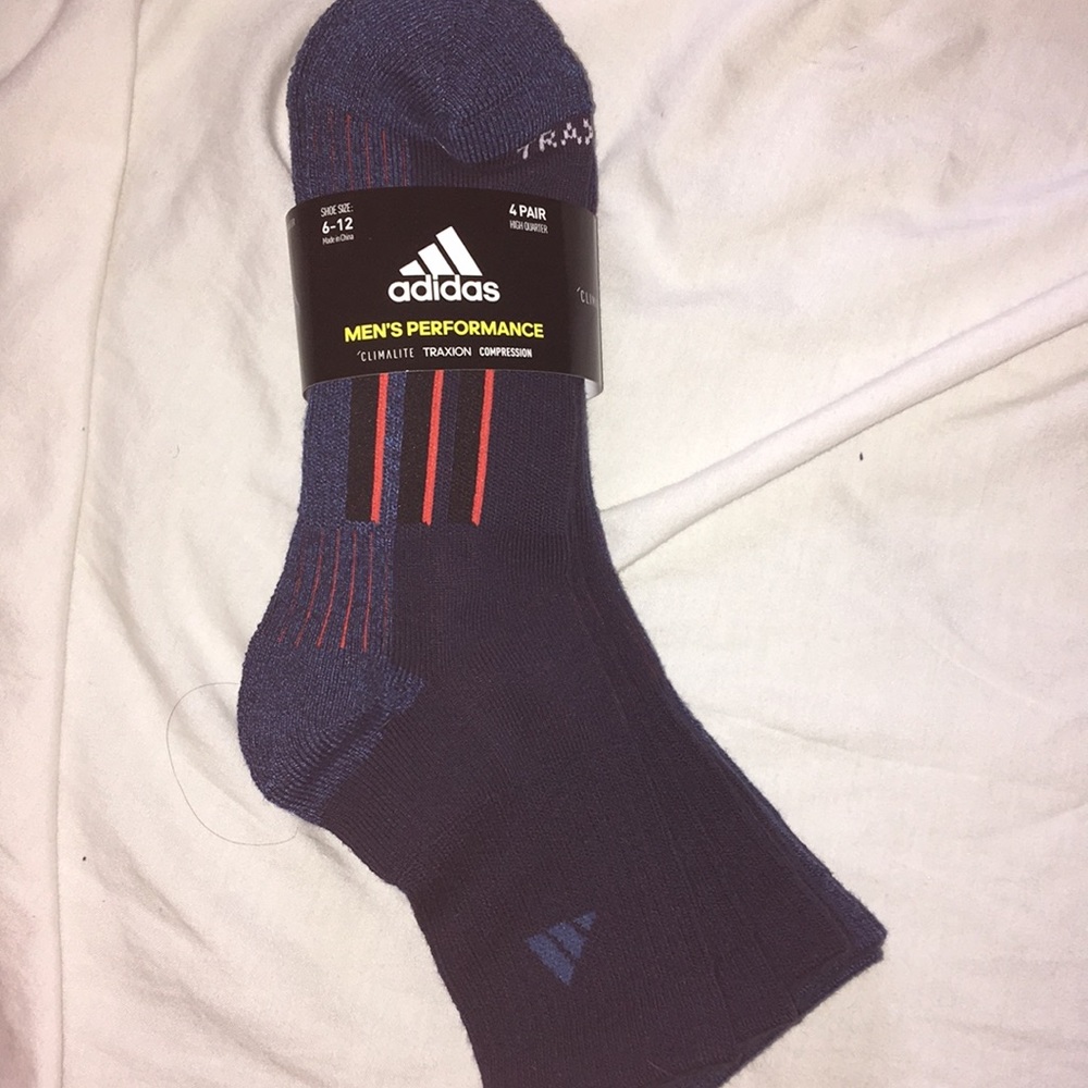 Brand new with tags Adidas Traxion Socks mens 4pk